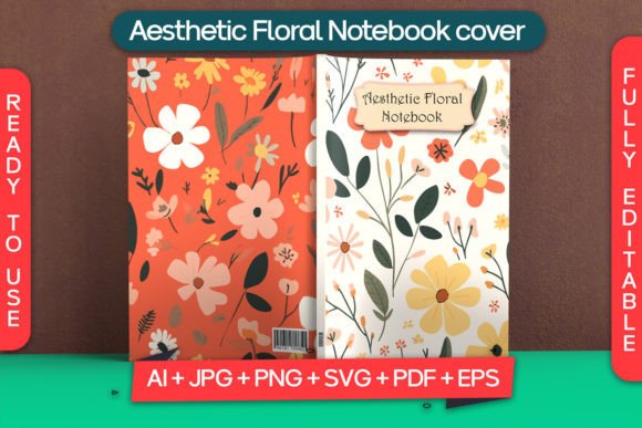 Aesthetic Floral Notebook Cover