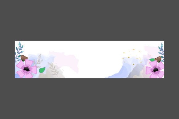 Beautiful Banner Floral and Leaves Bg