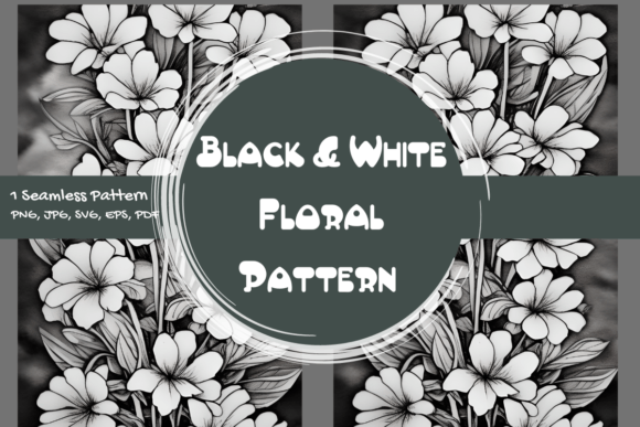 Black and White Floral Pattern