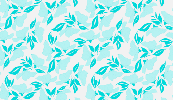 Blue Floral Digital Paper