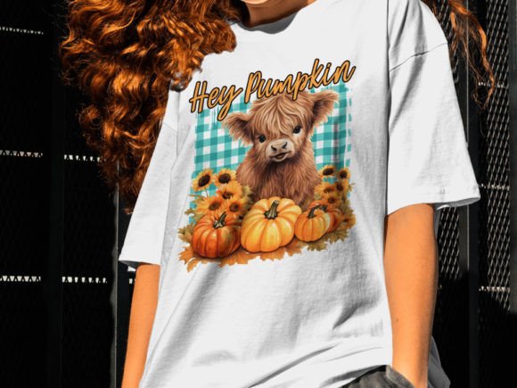 Fall PNG: Floral Pumpkin & Highland Cow