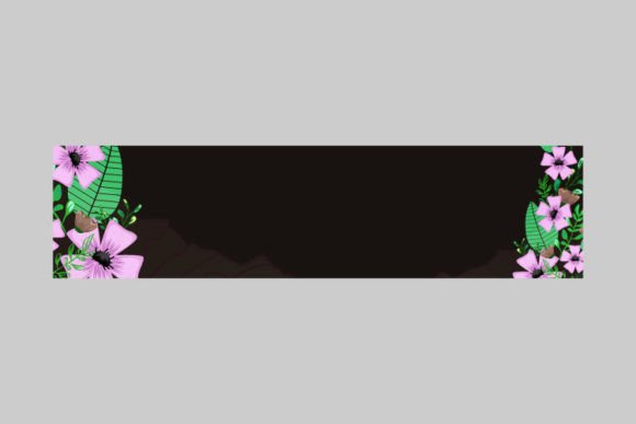 Floral and Leaves Horizontal Banner Temp