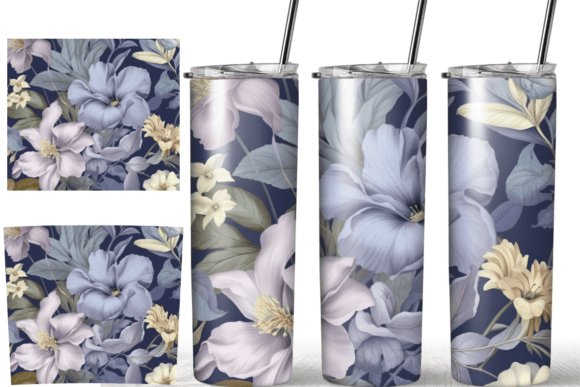 Floral Watercolor 20 Oz Tumbler Wrap