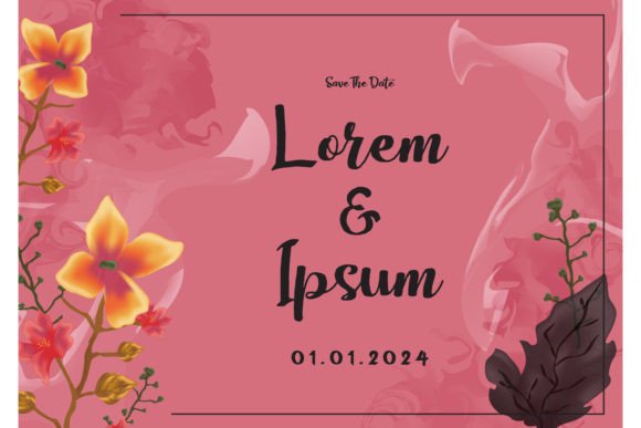 Floral Wedding Invitation Background