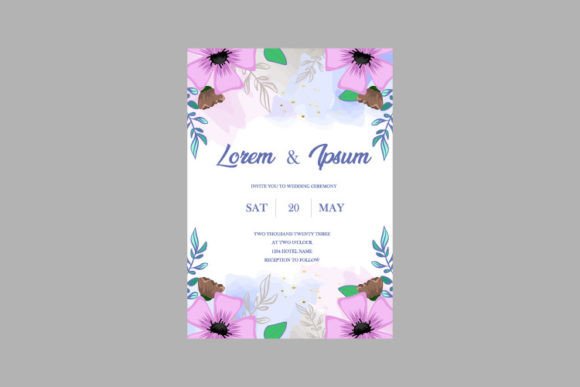 Hand Painted Watercolor Floral Wedding