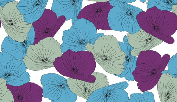 Hydrangea Seamless Pattern SVG
