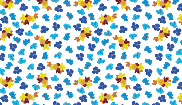 Summer Flowers Seamless Pattern SVG