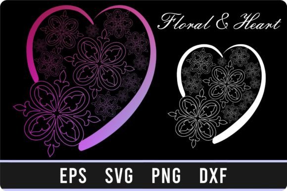 Valentine, Floral, Heart
