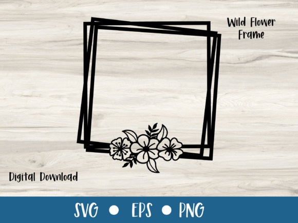 Wild Flower Floral Frame SQUARE