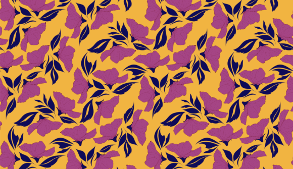Yellow Floral Digital Paper